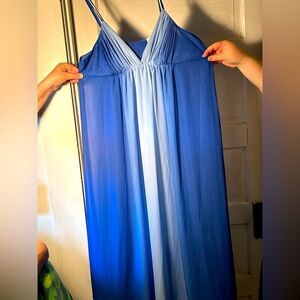 Oscar de la Renta Blue Gradient Nightgown